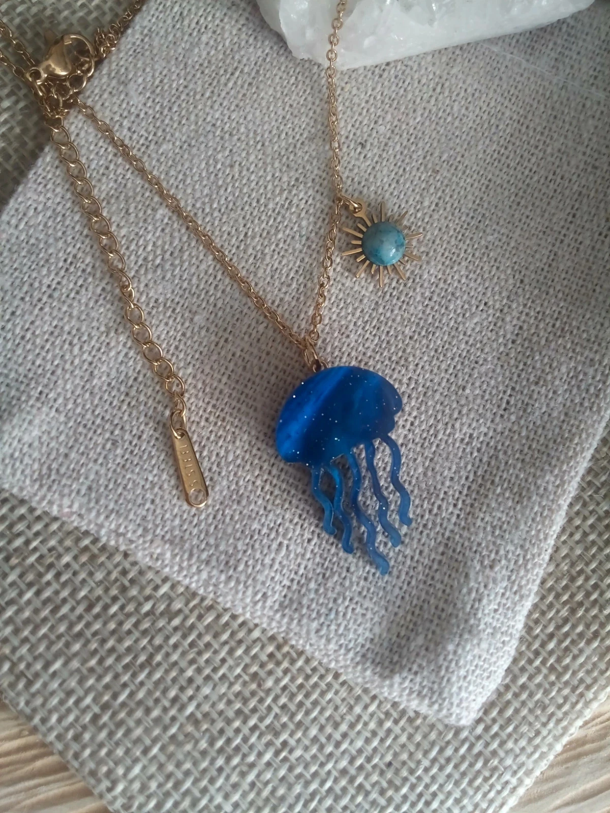Collier pieuvre et pierre de sodalite – photo 6